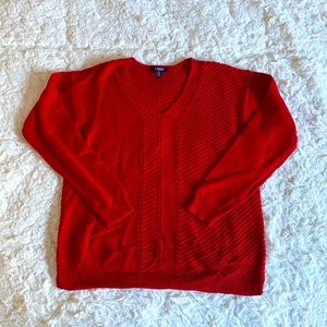 {CHAPS} Women's Pullover V-Neck Knit Sweater L!